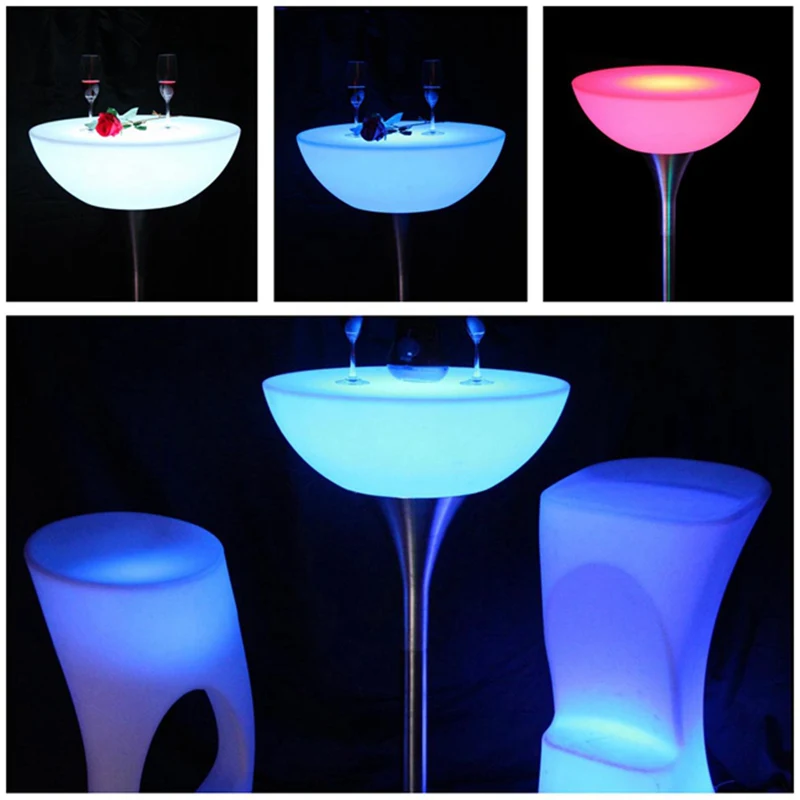 Portable light bar table/ PE RGB led cocktail bar table SK LF20 (D60