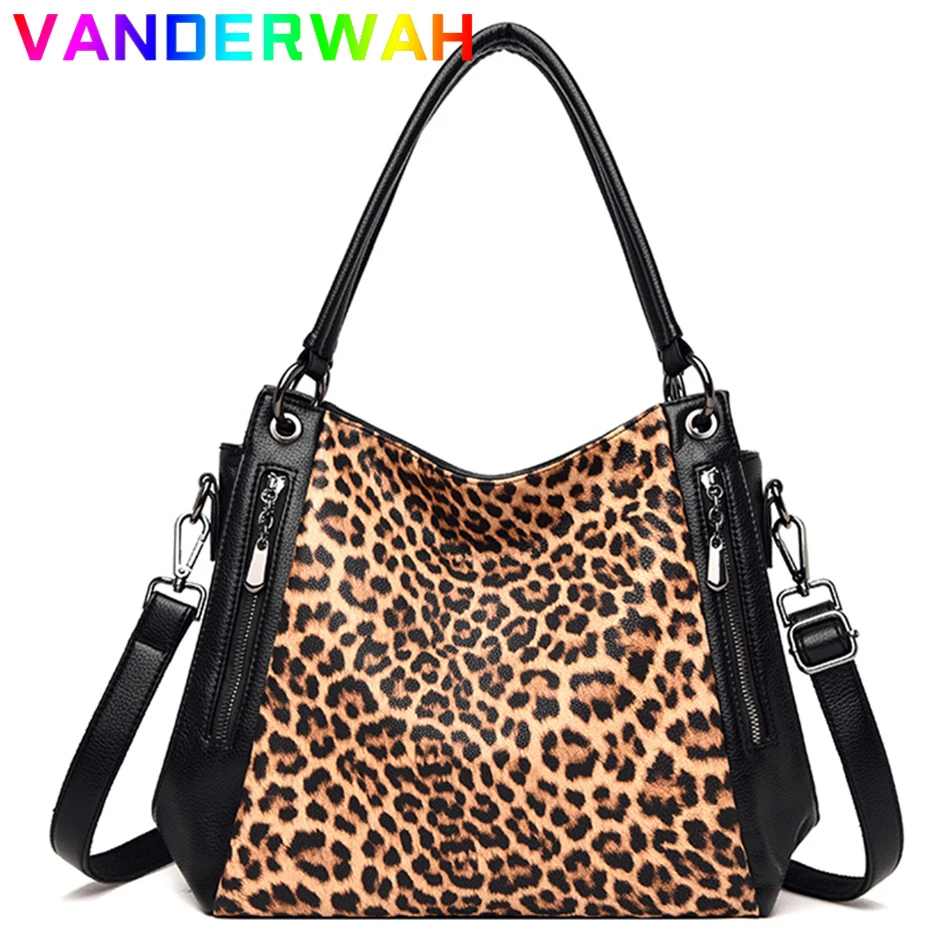 Women's Leopard Bag Luxury Shoulder Crossbody Casual Tote Designer