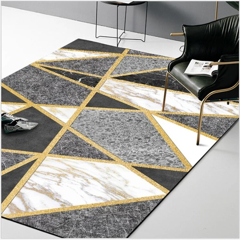Bubble Kiss Rug For Bedroom Modern Black And White Gray Marble Gold Line Rug Carpet For Living Room Bedroom Decor Floor Rugs Carpet Aliexpress
