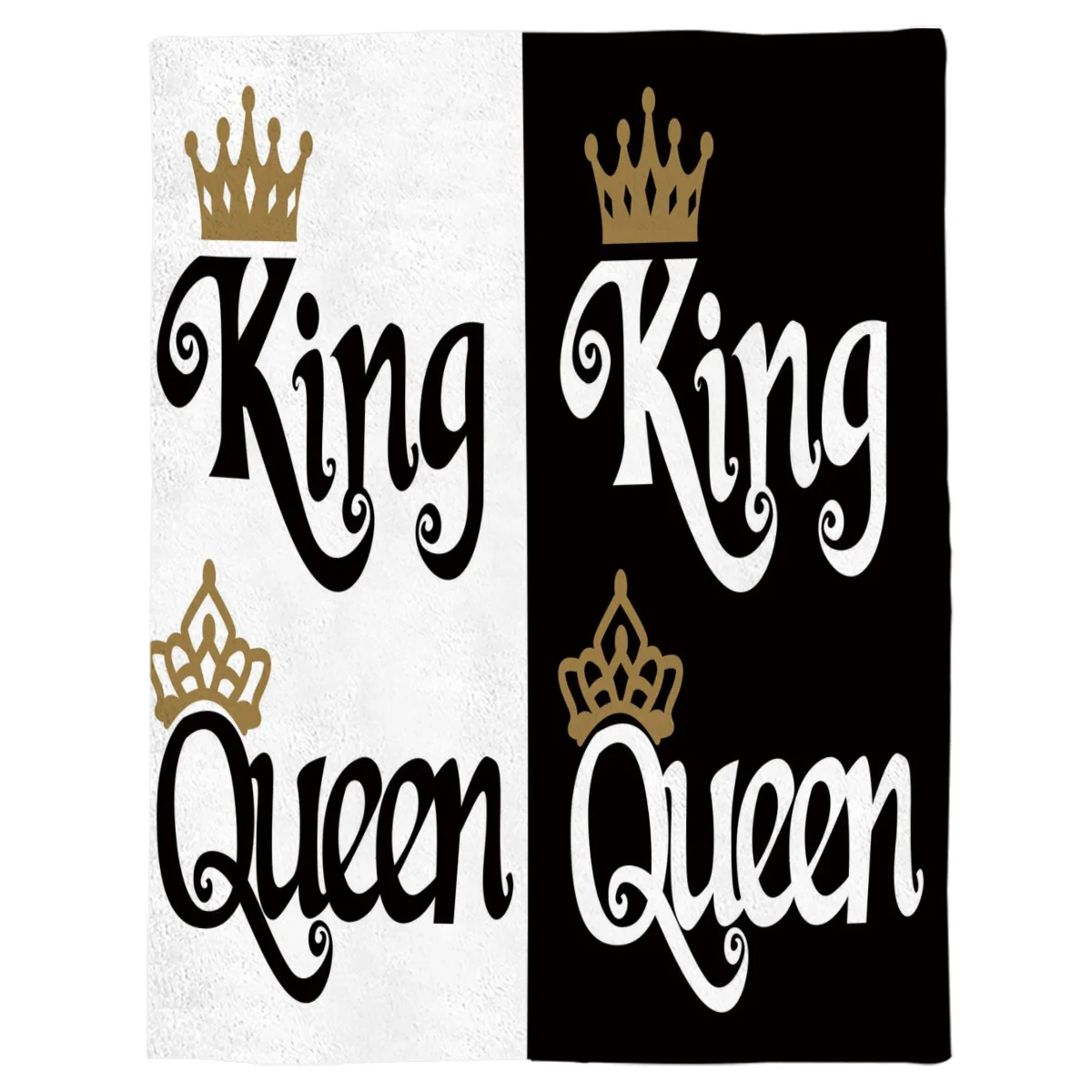 King Queen Golden Crown Throw Blanket Portable Flannel Hotel/Sofa/Office/Plane Travel Blankets for Beds | Дом и сад