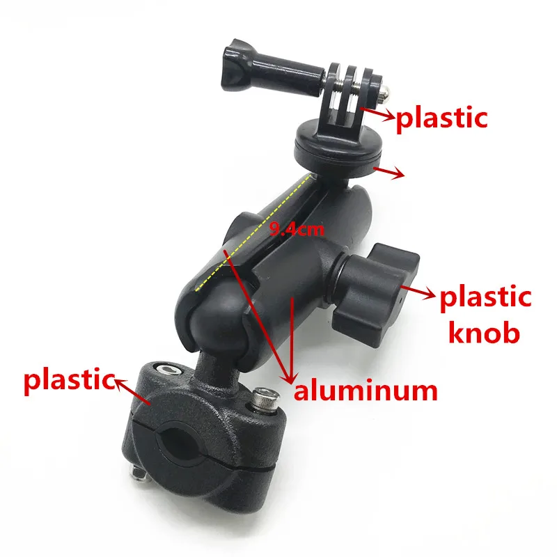 aluminum arm kit В автомобиле камера подголовник крепление для gopro sjcam osmo Экшн камеры для ram крепление 1 дюймов мяч - Цвет: aluminum arm kit