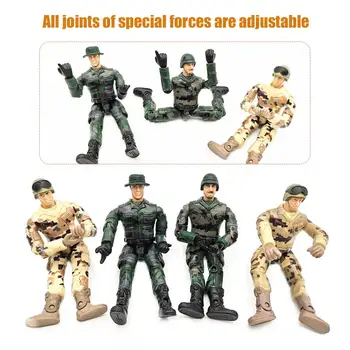 

4PCS Simulate Action Figure Soldier Doll RC Toys 10CM/3.94Inch Adjustable Dolls Military Soldier Toy