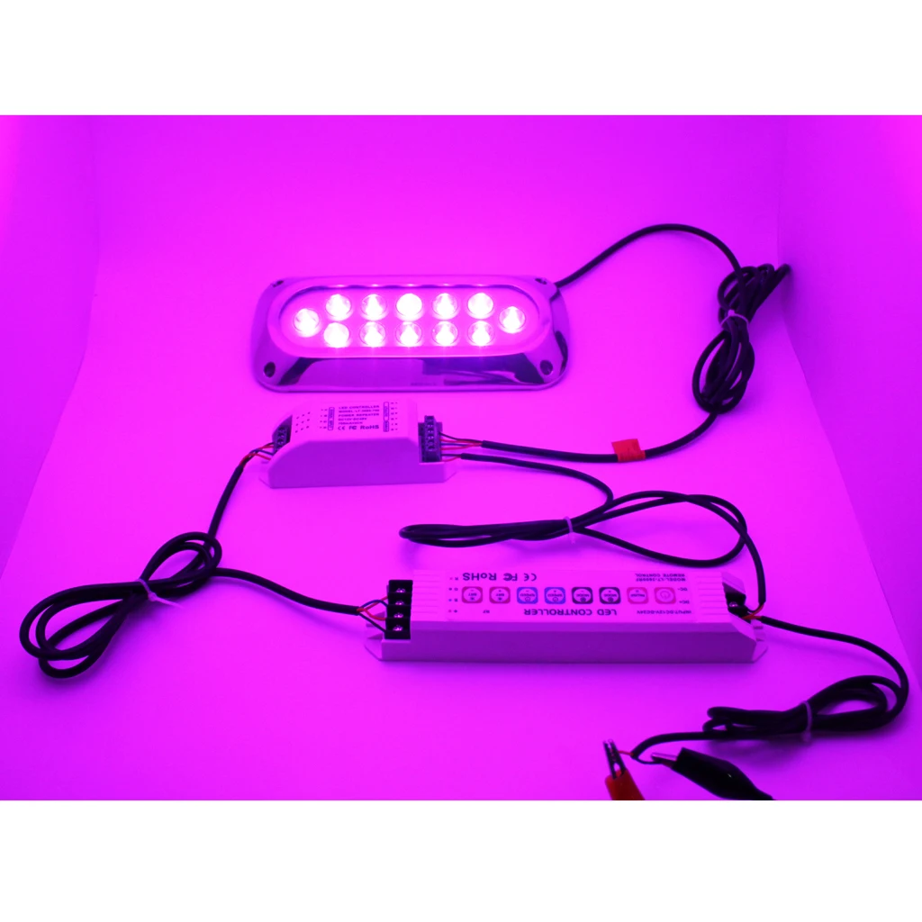 12 Светодиодный s RGB/зеленый/синий/желтый/whlte светодиодный подводный светильник для лодки