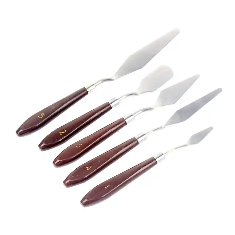 stainless steel palette knife with plastic handle painting