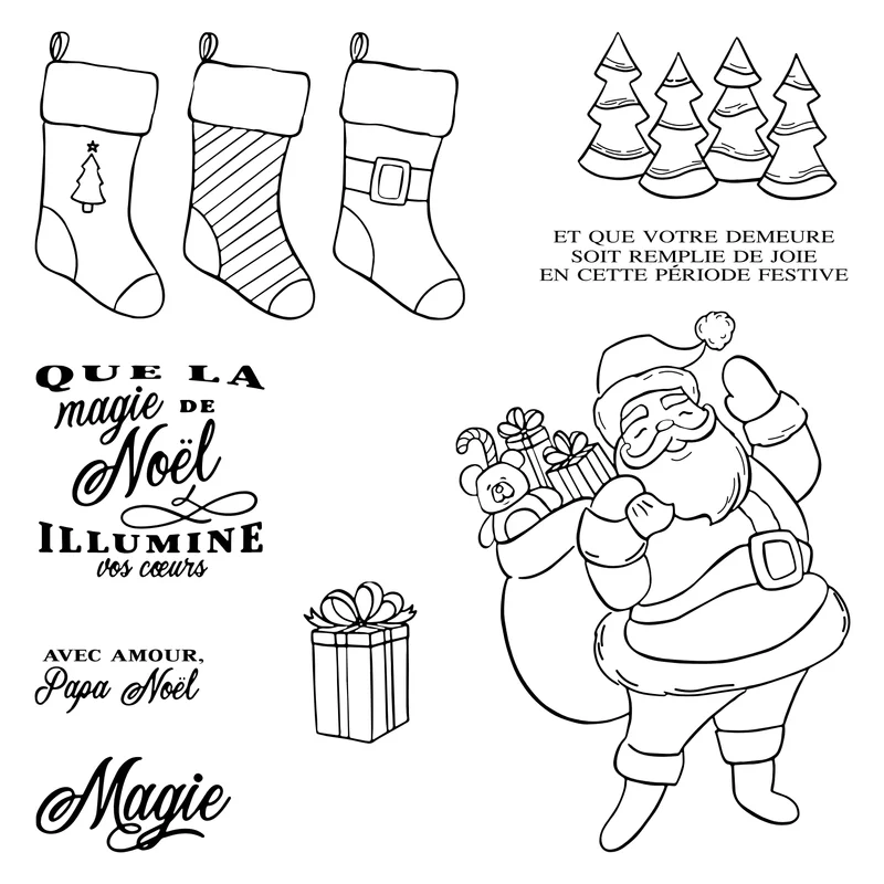 

2019 3D New Layer Metal Cutting Dies and In Scrapbooking For Paper Making Santa Claus Embossing Frame Card Stamps Set