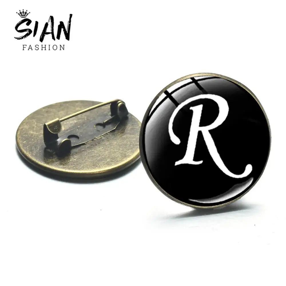 Vintage Brooch Letters Pins Brooches Metal Letters Brooch Vintage