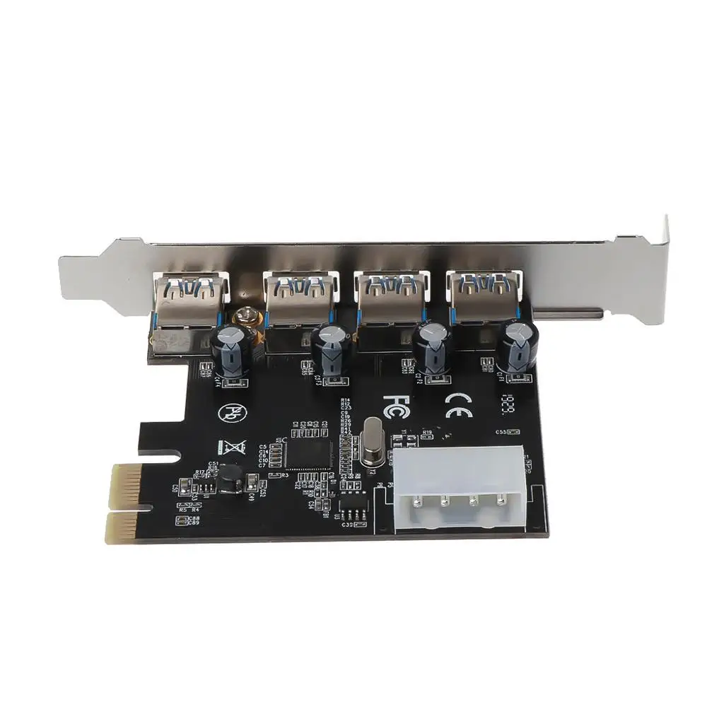 Адаптер расширения PCI E для концентратора USB 3 0 с 4 портами Express скорость 5 Гбит/с