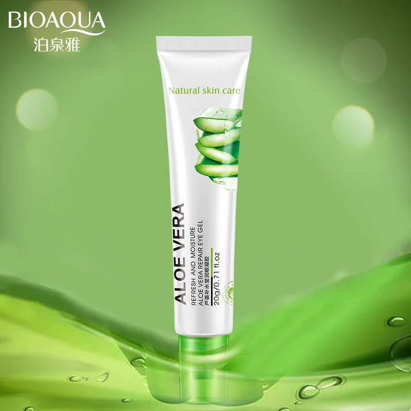 Крем-гель для век BIOAQUA с алоэ натуральный отбеливающий увлажняющий