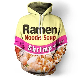 color 1 I2u унисекс 3D Ramen noodle soup толстовка с капюшоном с 3d принтом пуловер повседневные топы с карманами для взрослых - Цвет: color 1