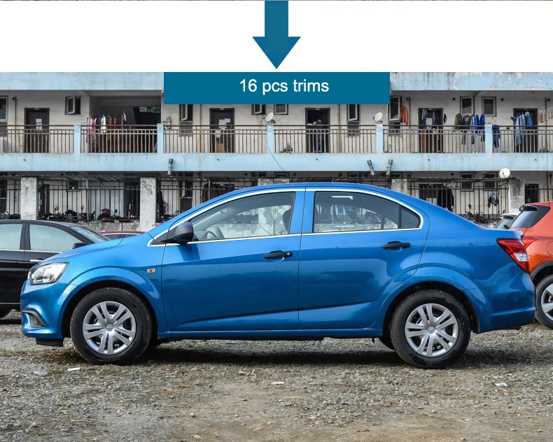 Отделка окна автомобиля из нержавеющей стали для chevrolet aveo 2012 2013 Sonic Holden Barina