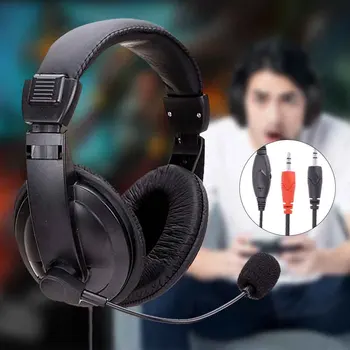 

Super Bass Omnidirectional Microphone Online Class Cell Phone Gaming Accessory Computer Headset Breathable Earmuf Home Office