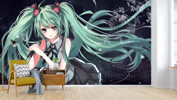 

[Self-Adhesive] 3D Hatsune Miku 9754417 Japan Anime Wall Paper mural Wall Print Decal Wall Murals