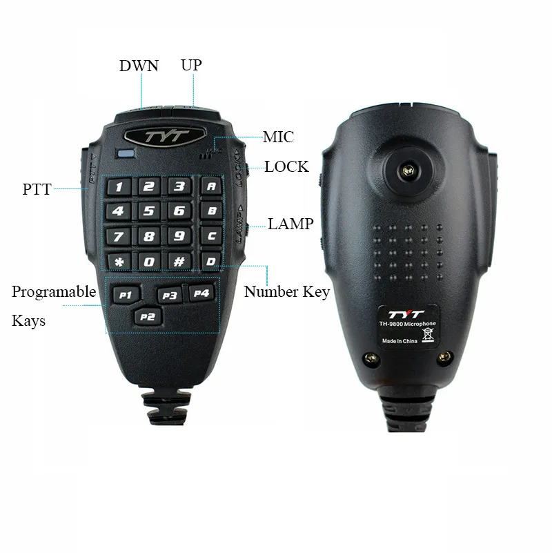Estação de Rádio Quad Band Walkie Talkie Tyt Th-9800 29 - 50 144 430mhz 50w Display Duplo Móvel 2011a 6 Walkie-talkie