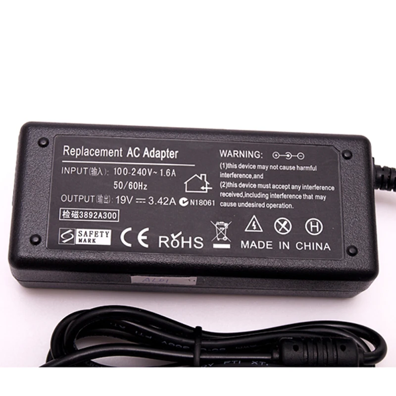 Адаптер lenovo 19V 3.42A 5,5X2,5mm 65W N101 Сетевой адаптер питания для ноутбука зарядное устройство для ноутбука блок питания
