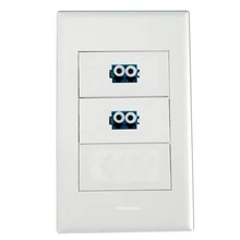 Настенная пластина крышка Держатель с 2 LC портами белая розетка волоконно-оптическая Keystone для кабельной системы услуги интегрированная проводка Работает