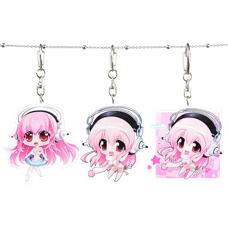 

Cartoon Supersonico keychain cute fun anime Acrylic key chain Pendant jewelry backpack accessories fashion personalized brelok