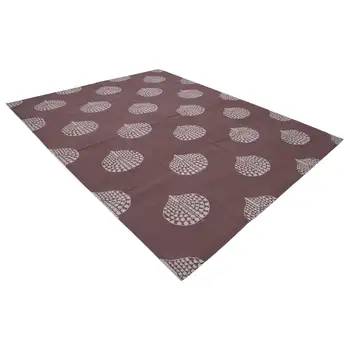 

244x302 Cm Brown Handmade Dhurrie Rug-8x10 Ft