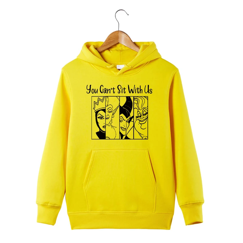  You Can't Sit With Us Sweatshirt Villain Hoodies Maleficent Evil Queen Pullovers Women Cool Hooded 