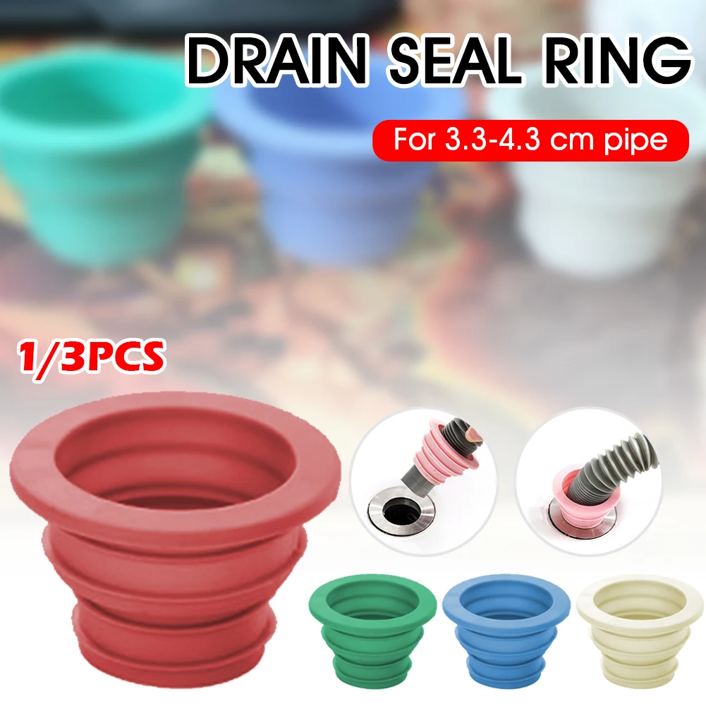 3 шт. Силиконовая пробка для ванной комнаты уплотнительное кольцо против запаха