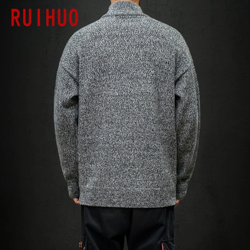 RUIHUO китайский сливовый зимний свитер с вышивкой, мужской Рождественский свитер, мужское зимнее пальто, пуловер и свитеры для мужчин, осень, 5XL