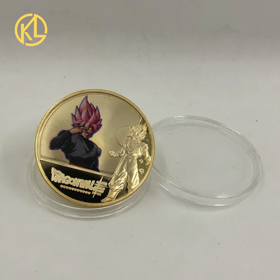 Фиолетовый Горячая Распродажа Dragon Ball Z Sun Wukong позолоченные монеты золотые банкноты коллекционные вещи с красивой подарочной коробкой - Цвет: Фиолетовый