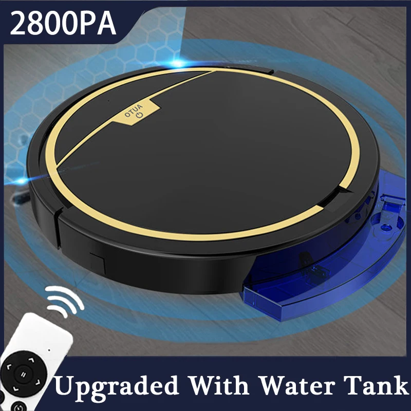 US $80.92 2800Pa Robot Vacuum Cleaner Remote Control With Water Tank Wet And Dry Vacuum Cleaner Mop Timing Smart Carpet Cleaner Machine