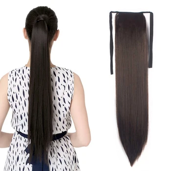 

AIYEE Synthetic Hair Pony Tail Hair Extensions Long Straight Clip In Hair Pony Tail Hair Ponytail Hair Extensions With Hairpins