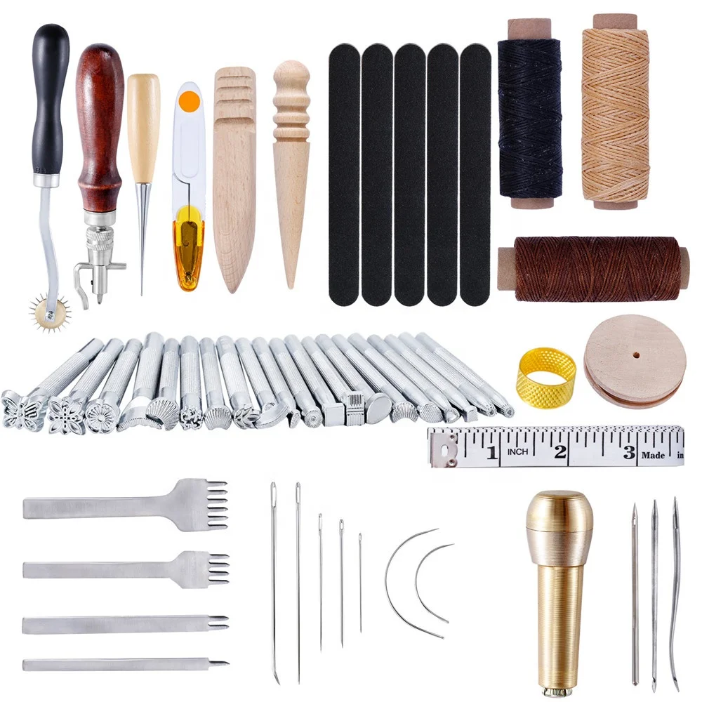

L3 59 pcs/set Leather Crafting Tools Handmade Sewing Set