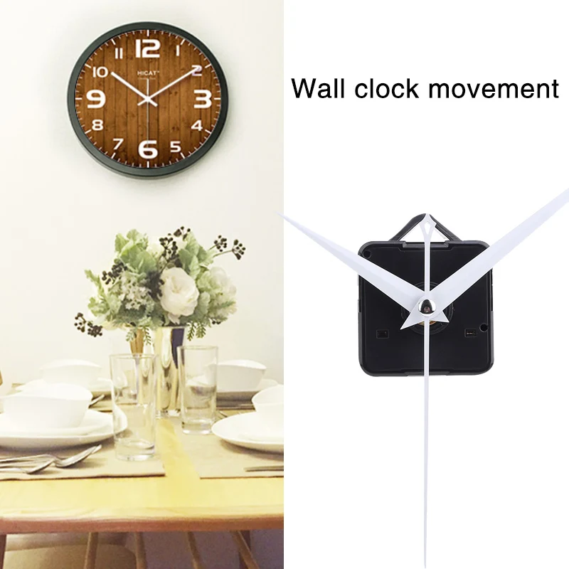 Useful DIY Clock Quartz Movement Home Decor Hanging Classic with White Hands Replacement Tool Economic Clock Parts Wall Clock
