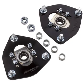 

2 Pieces Camber Plates For Nissan S13 S14 Silvia 180SX 200SX 240SX 1989 1990 1991 1992 1993-1998 Top Mount Front Coilover