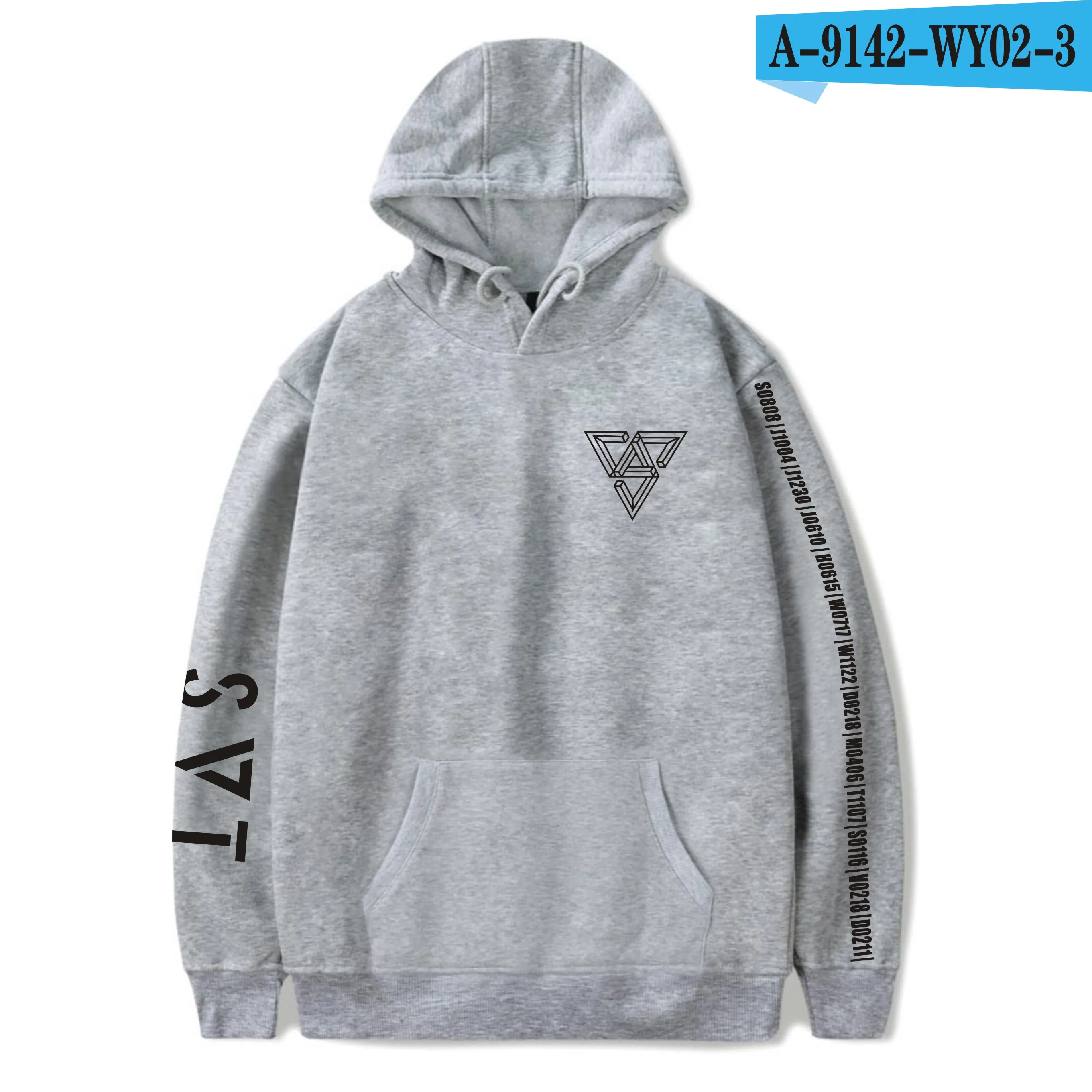 gray KPOP Seventeen 17 Кепка Толстовка Harajuku уличная черный розовый Свитшот унисекс HOSHI повседневные большие толстовки пальто - Цвет: gray
