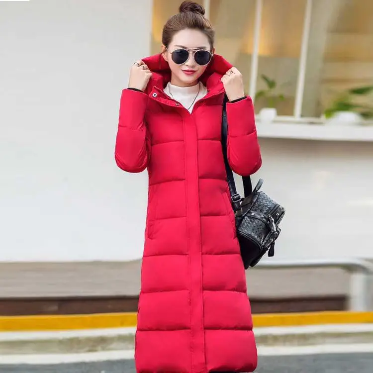 Высококачественная зимняя куртка женская с капюшоном теплая утепленная женская куртка длинная парка 17 цветов зимняя Casaco Feminina стеганая - Цвет: as picture