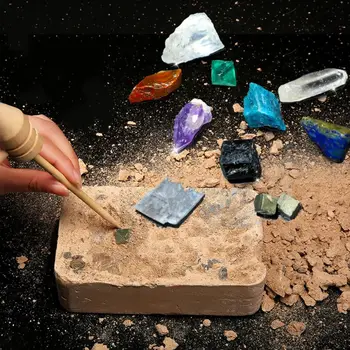 

10 Pcs / Set Gemstone Excavate Kit Science Gift for Mineralogy and Geology Enthusiasts Children's Educational Toys