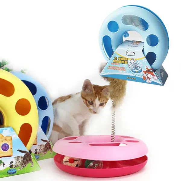 Игрушка для кошек, Весенняя Вертушка для домашних животных, подарки для активного отдыха, забавные подвижные круглые тренировочные мыши, домашние животные, беспроводные