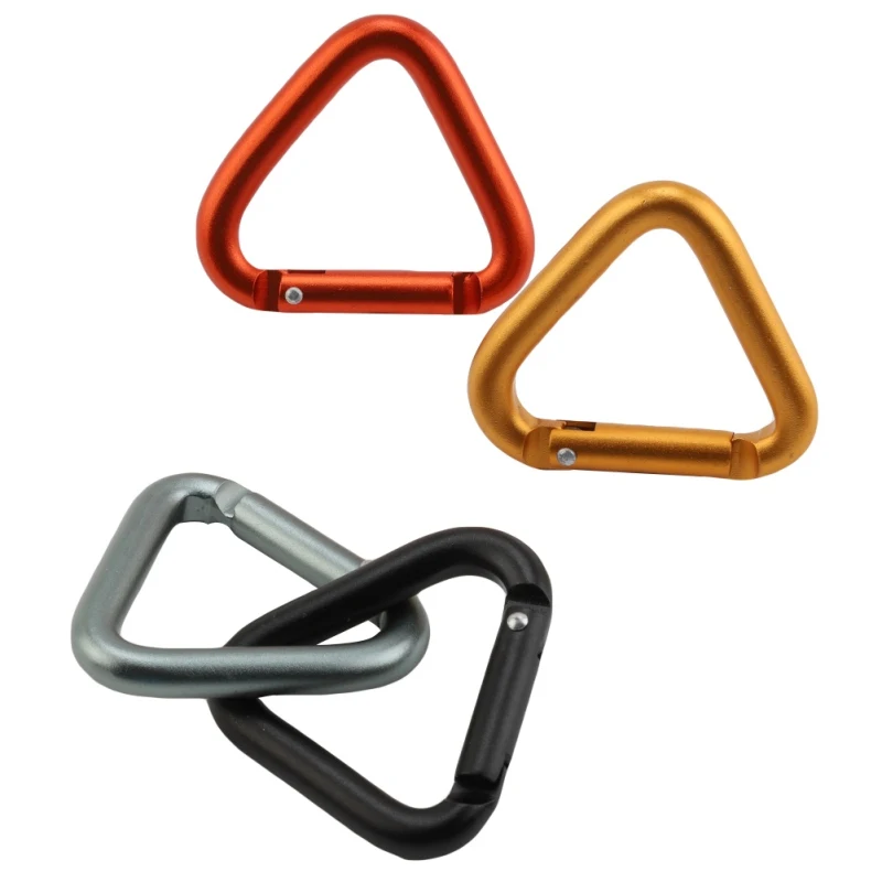 

Camping Aluminum alloy Triangle Carabiner Carabiner Outdoor Hiking Keychain Snap Clip Hook Kettle Safety Buckle Accessories