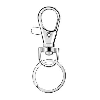 

100Pcs/Pack Alloy Lobster Clasps Hooks with Jump Rings DIY Jewelry Making Keychain Accessories
