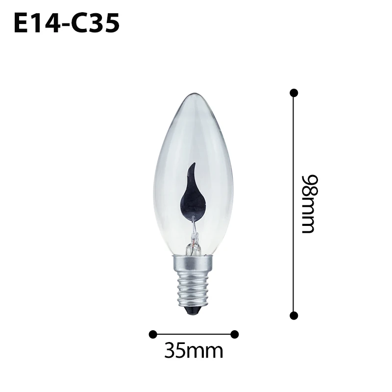 Vintage Flickering Flame LED Candle Light Bulb - Retro Decor Energy Saver Lamp