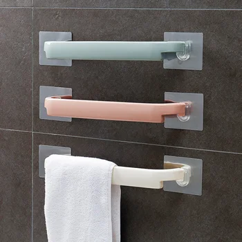 

Self Adhesive Wall Mounted Bathroom Kitchen Towel Bar Shelf Rack Holder Toilet Roll Paper Hanging Hanger Towel Rail Rack Holder