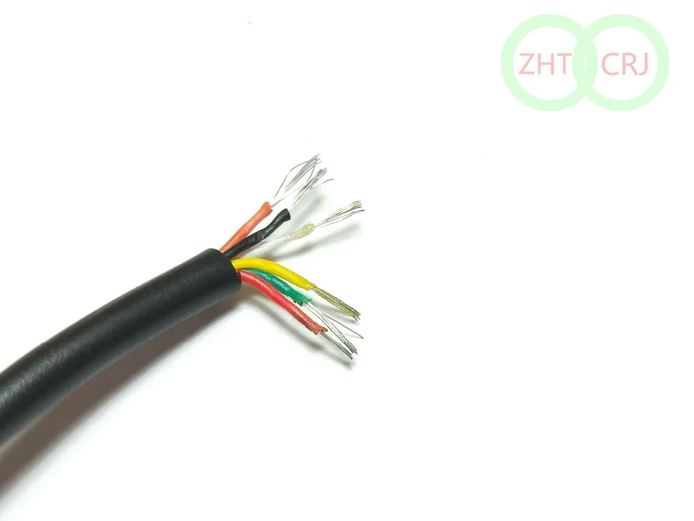 1 Катушка 200 м кабель, 28AWG, 6 ядер, ПВХ кабель 300 в 80 градусов Цельсия кабель