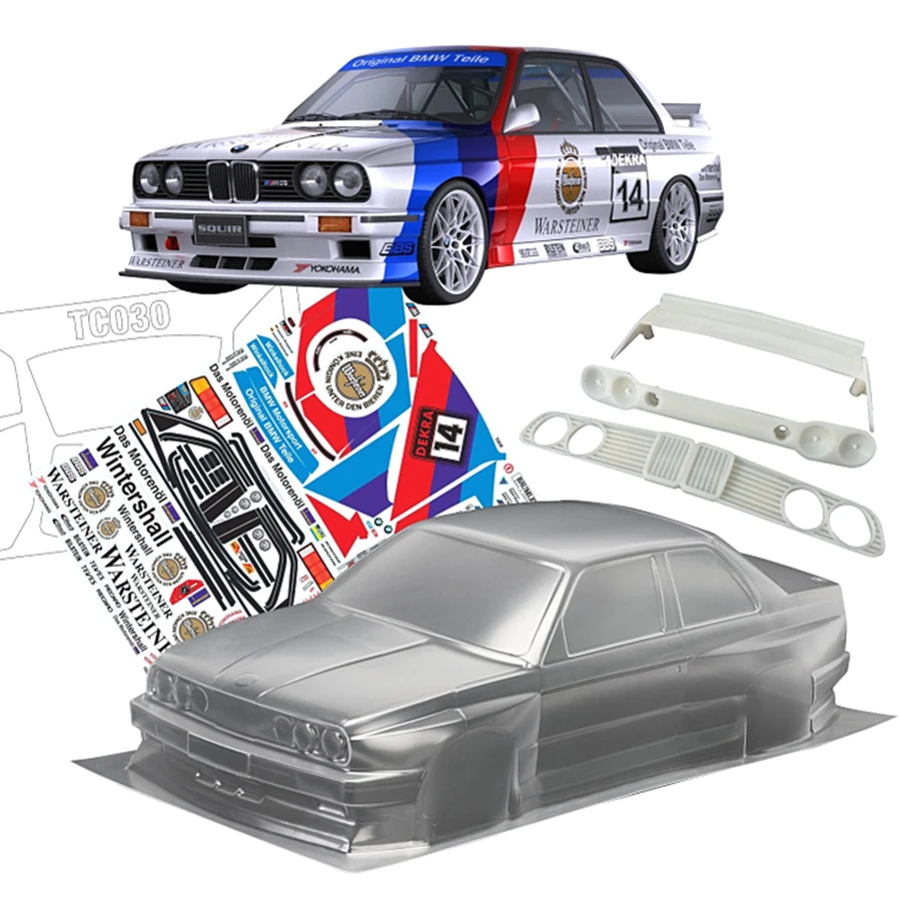 TeamC BMW E30 M3 радиоуправляемая дрифтовая модель автомобиля прозрачный корпус