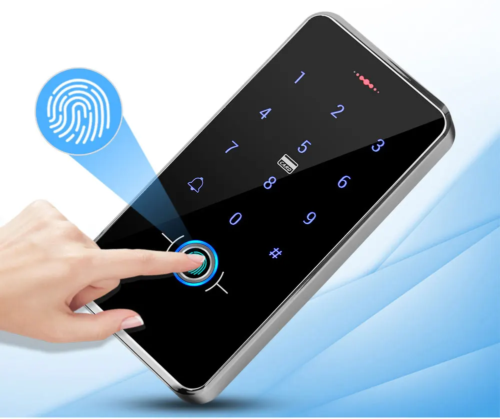 Outdoor IP68 Waterproof RFID Biometrics Fingerprint Access Control Keypad Touch Keyboard 13.56MHz Electronic Door Opener System best electronic door lock