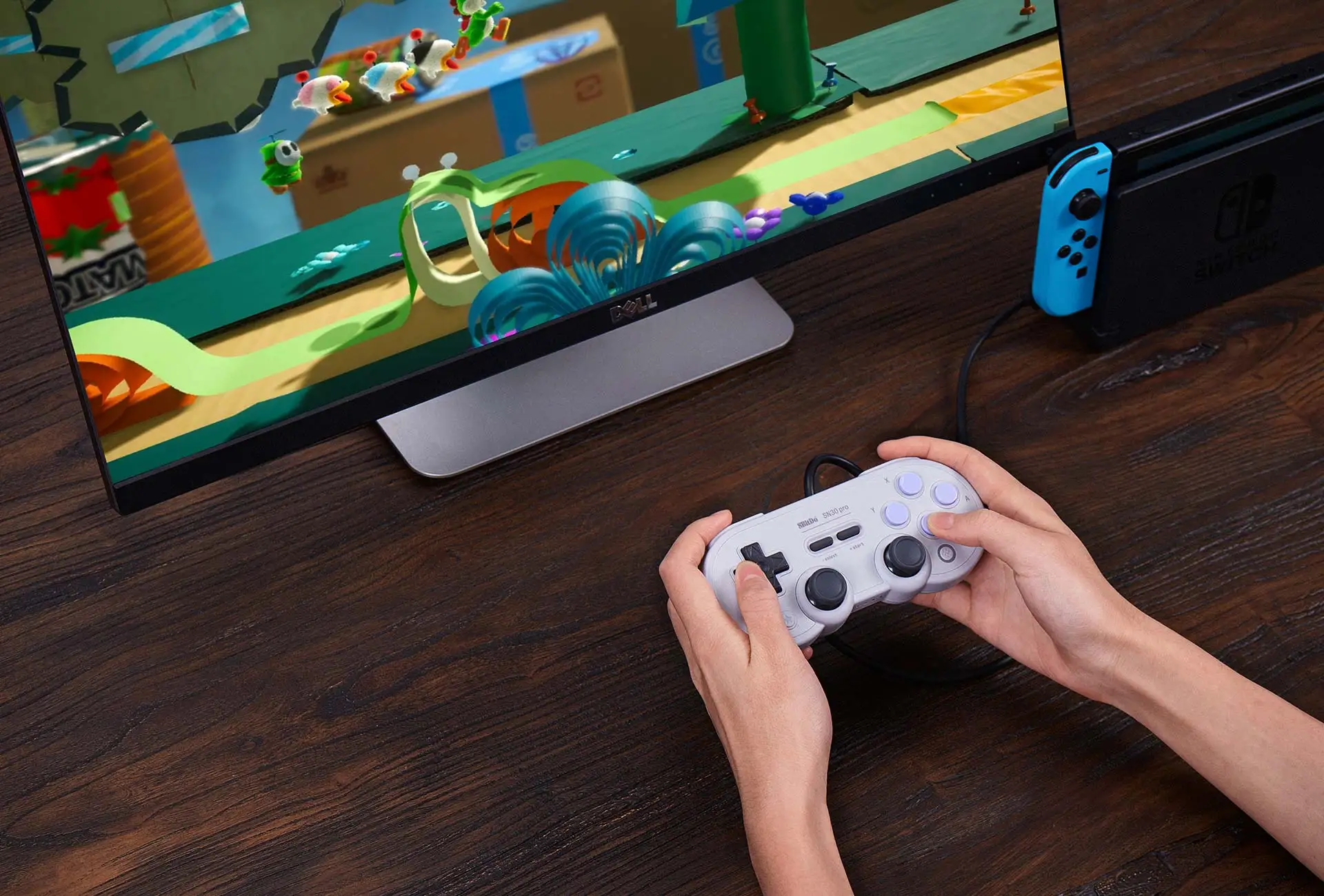 8 bitdo sn30 pro usb gamepad controlador com fio para windows