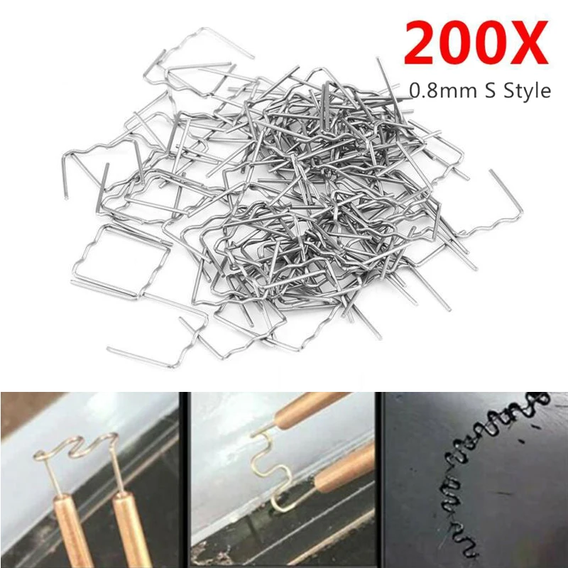 

Brand New And High Quality 200*Pre-cut 0.8mm Wave Hot Welding Staple For Car Bumper Repair Welder Tool