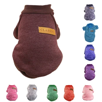 

Classic Warm Dog Clothes Puppy Cat Jacket Winter Fashion Soft Sweater Clothes For Chihuahua Yorkie