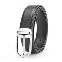

Genuine Leather Belt Men's Leather Pin Buckle Belt Young Men Lychee Pattern Business Casual Luxury Men's Pure Cowhide Youth Belt