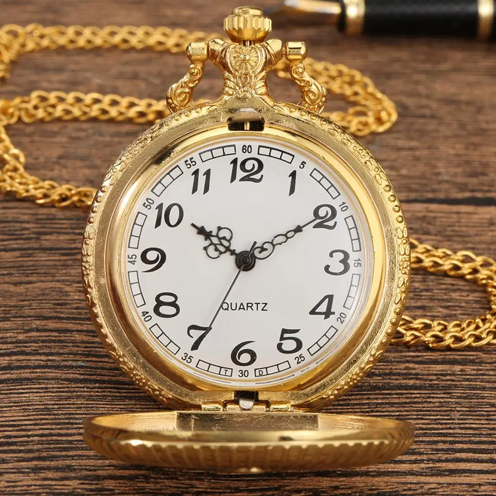 Reloj de bolsillo de cuarzo con temática de logotipo G masónico de mampostería dorada de lujo, esfera redonda estándar, collar de bolsillo, recuerdo de joyería, regalo