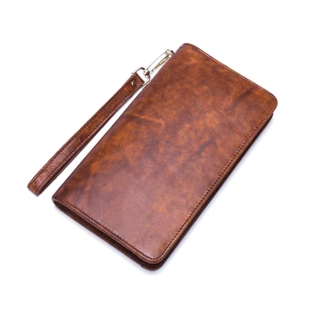

Business retro leather men's wallet multi-function long clutch mobile phone bag multi-card wallet