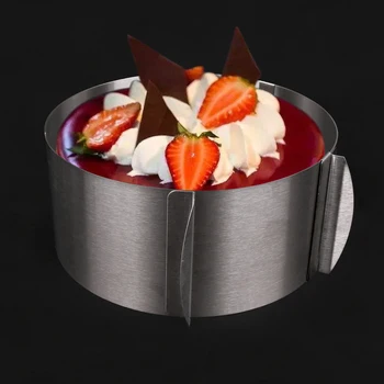 

Adjustable Mousse Ring 3D Round Cake Mold Cake Decorating Tool Stainless Steel Baking Mould Kitchen Dessert Accessories DIY