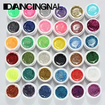 

Pro 36Pcs Glitter Mix Color UV Builder Gel Polish Salon Acrylic Set for Nail Art Tips DIY Solid Extension Manicure Sets