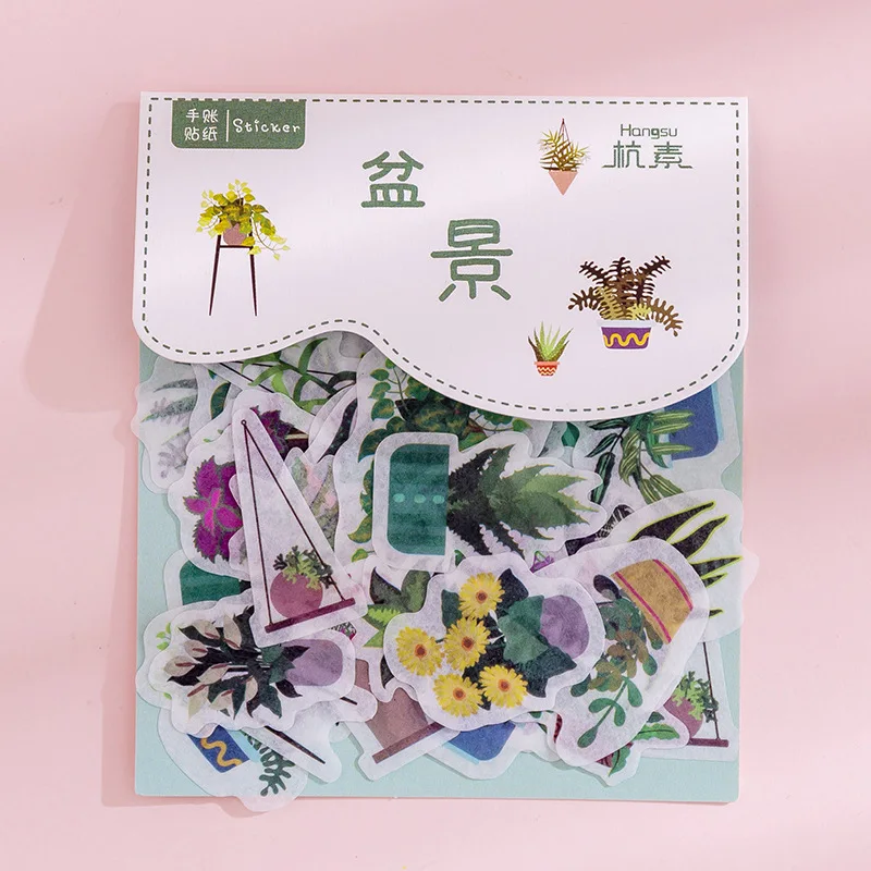40 шт./упак. канцелярские наклейки парным "сделай сам" Фламинго липкий Бумага Kawaii вишня наклейки «цветы» для дневник в стиле Скрапбукинг - Цвет: 7